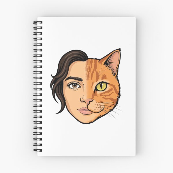 Item preview, Half Human Half Cat Face - Seamlessly Blended Graphic - Surreal Cat Lover Design designed and sold by Csaba1983.
