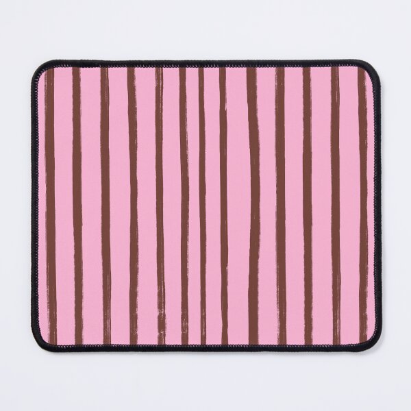 Item preview, Pink with Chocolate Brown Brush Stroke Stripes Pattern designed and sold by OneThreeSix.