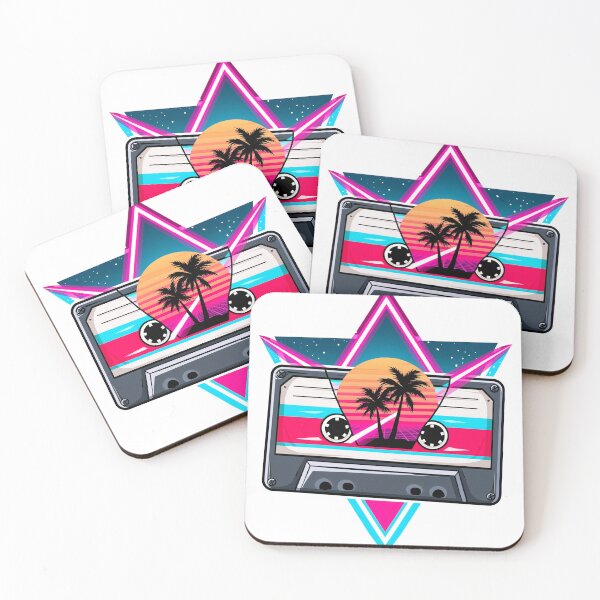 Item preview, retro cassette, palm trees designed and sold by TanyaLovus.
