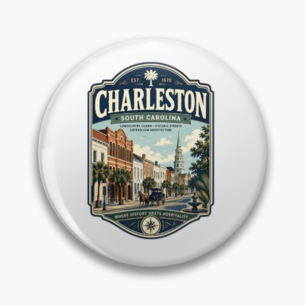 Item preview, Charleston South Carolina Est 1670 Lowcountry Charm Historic Streets Antebellum Architecture Where History Meets Hospitality City Travel Souvenir designed and sold by Simsimah26Parks.