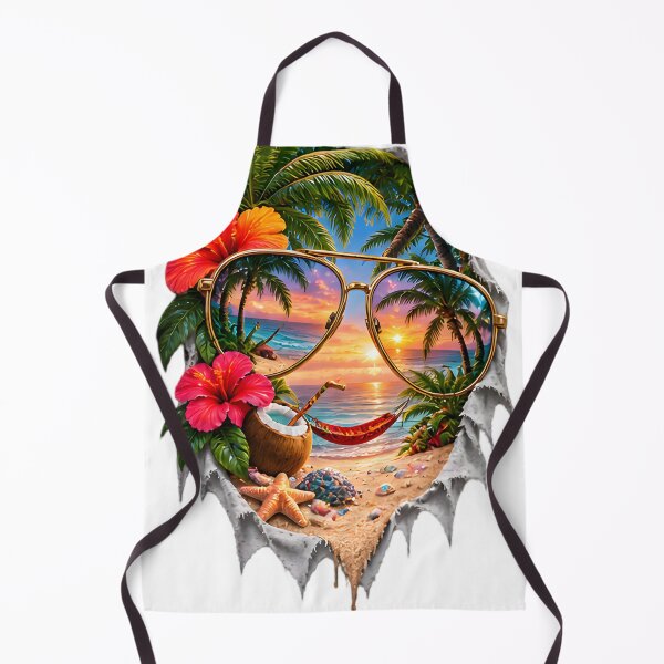 Item preview, 3D Tropical Beach Sunglasses Escape designed and sold by AI-Only Creations.