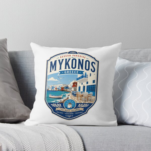 Aperçu de l'œuvre Mykonos, Grèce, paradis de la mer Égée, îles des Cyclades, voyage, vacances, souvenir créée et vendue par Simsimah26Parks.
