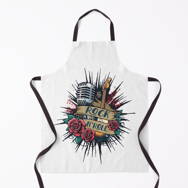 Item preview, Vintage Rock 'N' Roll Music Emblem with Electric Guitar and Roses designed and sold by interdesigner.