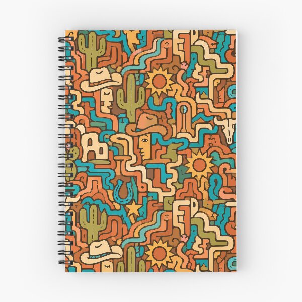 Item preview, Desert Frontier Labyrinth (Western x Doodle) designed and sold by Thai Vibe Studio.