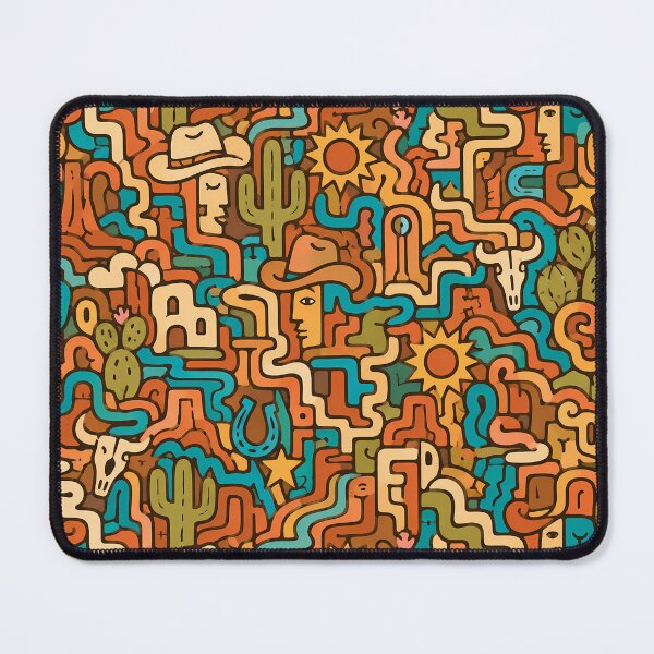 Item preview, Desert Frontier Labyrinth (Western x Doodle) designed and sold by Thai Vibe Studio.