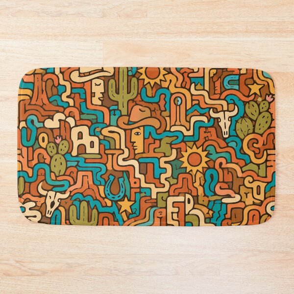 Item preview, Desert Frontier Labyrinth (Western x Doodle) designed and sold by Thai Vibe Studio.