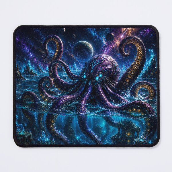 Item preview, Abyssal Cosmic Kraken – Guardian of the Stellar Ocean designed and sold by ZYVARENNE.