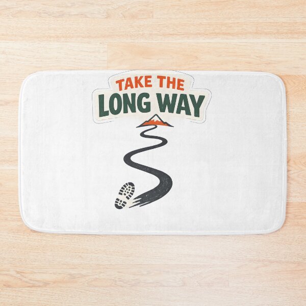 Item preview, Take The Long Way Minimal Hiking Adventure Design designed and sold by Naviora.