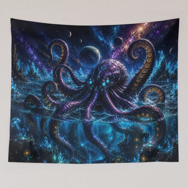 Item preview, Abyssal Cosmic Kraken – Guardian of the Stellar Ocean designed and sold by ZYVARENNE.