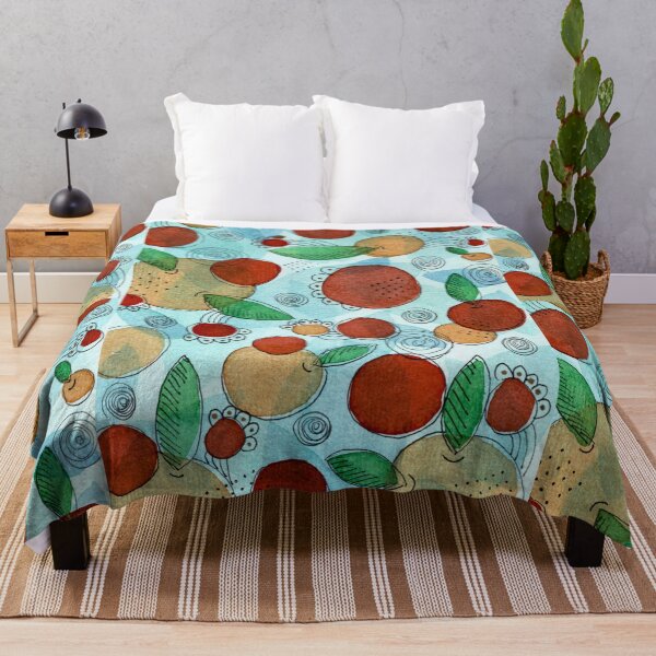 Item preview, The Orchard Has Its Own Rhythm, Folk Botanical Watercolour designed and sold by ArithraStudio.