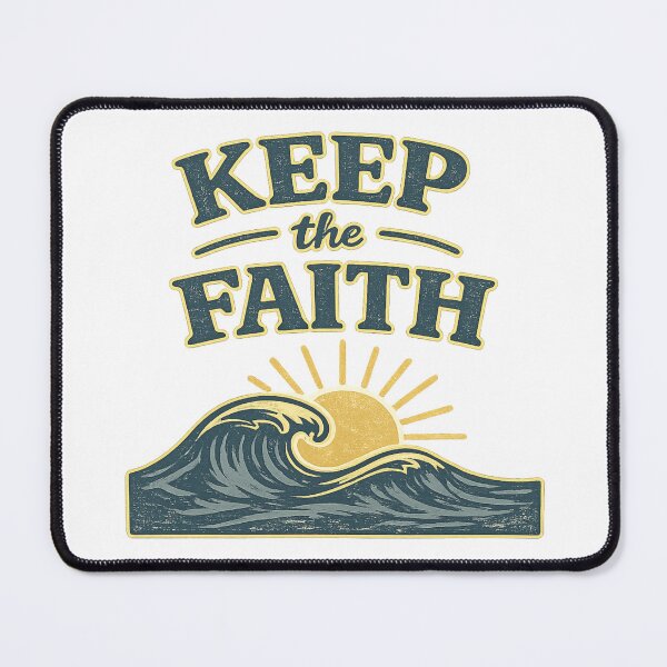 Item preview, Keep the Faith – Christian Inspirational Ocean Wave Design designed and sold by SoulThread Studio.