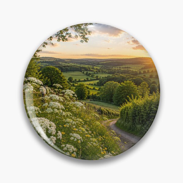 Item preview, Cow Parsley Along Rural English Country Lane at Golden Sunset designed and sold by ThatSurreyLife.