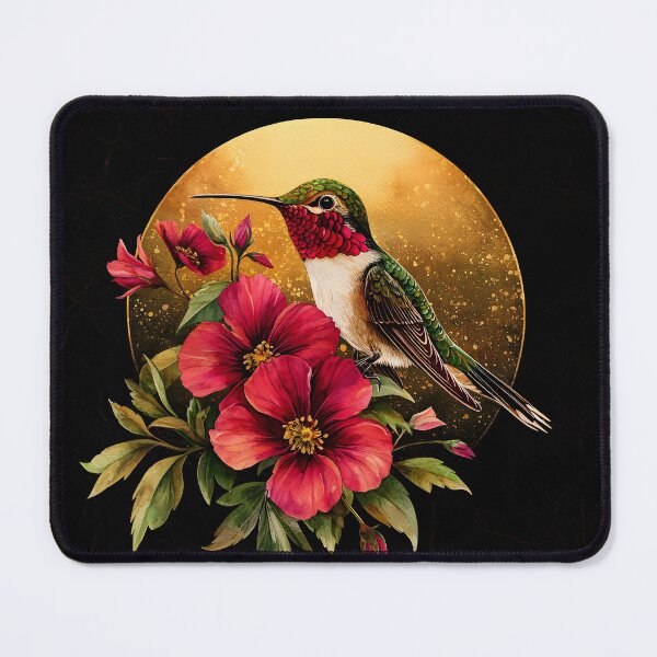 Item preview, 3d Render Of Watercolor Hummingbird, Deep Crimson designed and sold by Checho30.