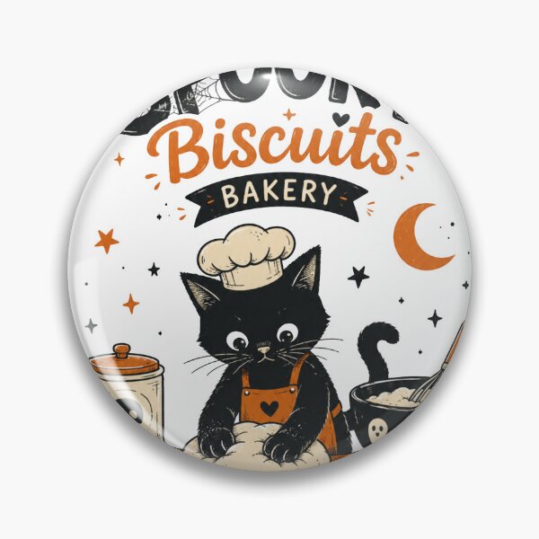 Item preview, Spooky Biscuits Bakery Black Cat Baking Halloween T Shirt Design designed and sold by ucpstudio.