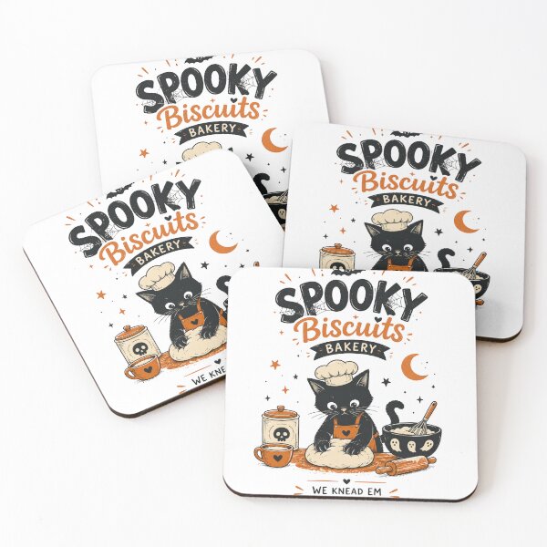 Item preview, Spooky Biscuits Bakery Black Cat Baking Halloween T Shirt Design designed and sold by ucpstudio.