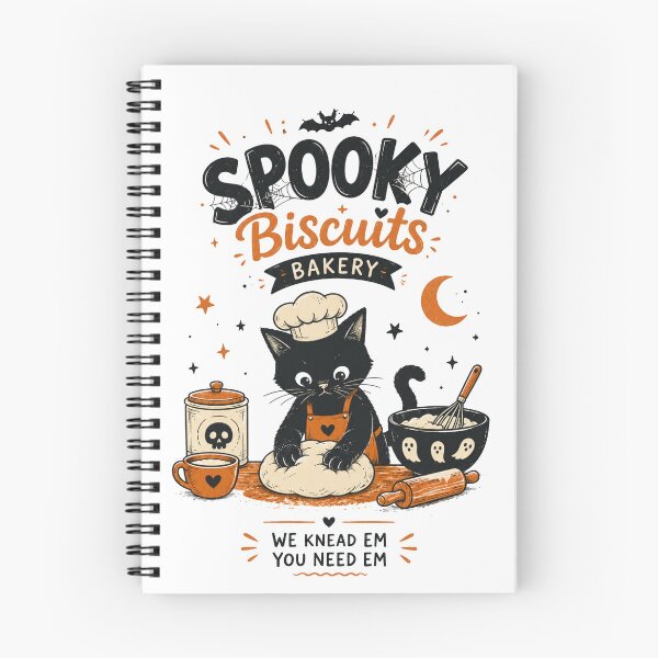 Item preview, Spooky Biscuits Bakery Black Cat Baking Halloween T Shirt Design designed and sold by ucpstudio.