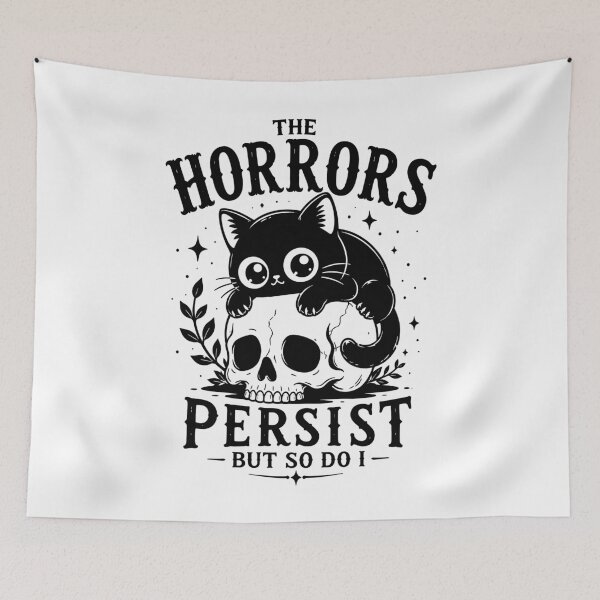 Item preview, Cute Gothic Cat Skull Horror Funny Dark Humor Halloween designed and sold by mraihan.
