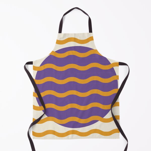 Item preview, Retro Wavy Pattern Dusty Purple & Golden Orange Groovy Abstract Design designed and sold by nineFlorals.
