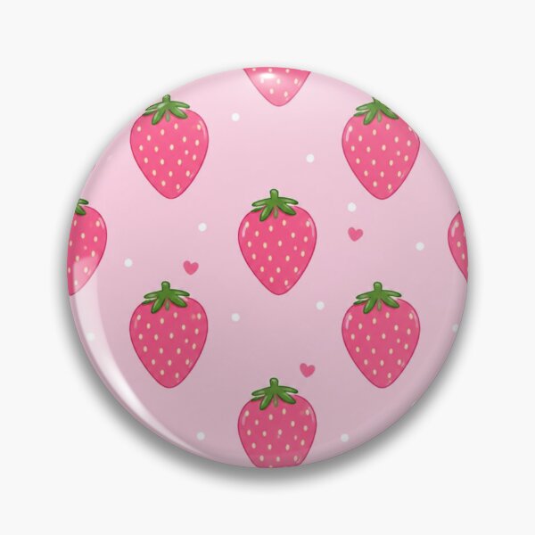 Item preview, Pink Strawberry Pattern | Cute Kawaii Berry Aesthetic designed and sold by itxelaraStudio.