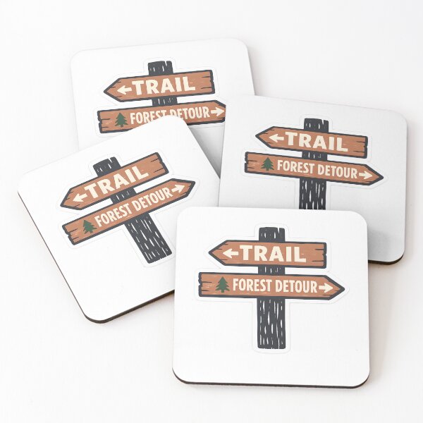 Item preview, Forest Detour Minimal Hiking Nature Sticker designed and sold by Naviora.