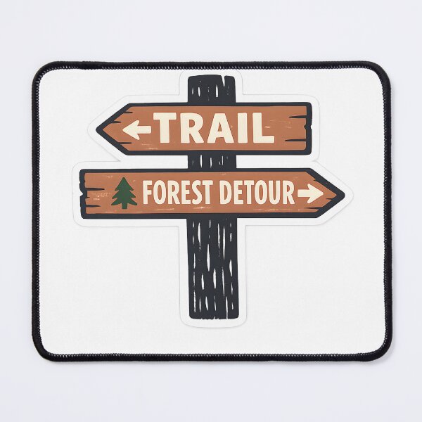 Item preview, Forest Detour Minimal Hiking Nature Sticker designed and sold by Naviora.