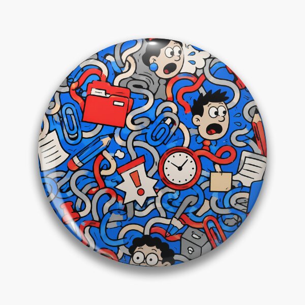 Item preview, Retro Office Chaos (Office Humor x Doodle) designed and sold by Thai Vibe Studio.