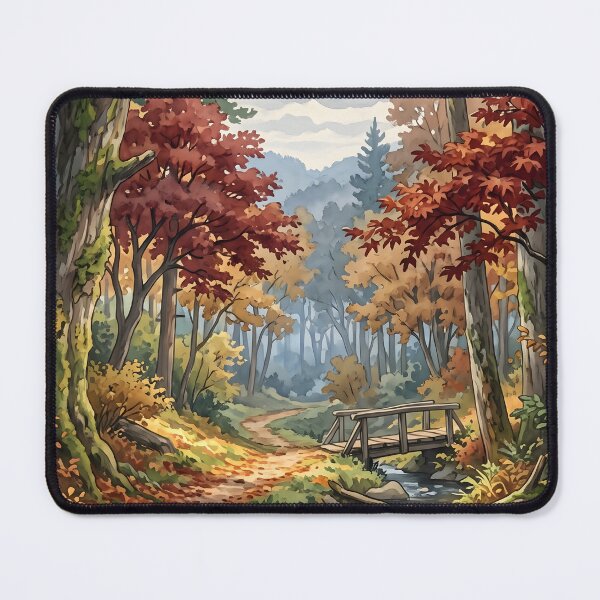 Item preview, 80s Retro Anime Forest Landscape | Autumn, Fall designed and sold by Animania-AnimeS.