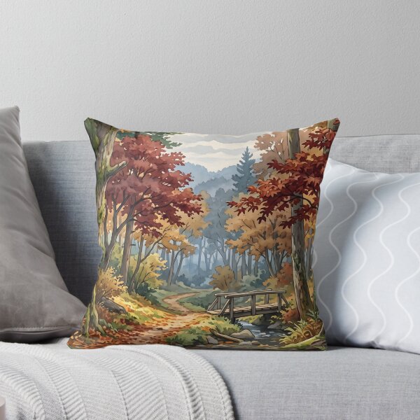 Item preview, 80s Retro Anime Forest Landscape | Autumn, Fall designed and sold by Animania-AnimeS.