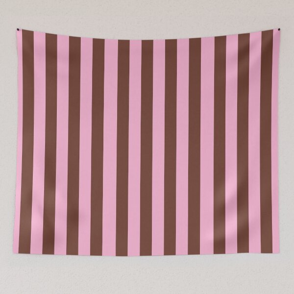 Item preview, Chocolate Brown and Pink, Wide, Stripes designed and sold by OneThreeSix.