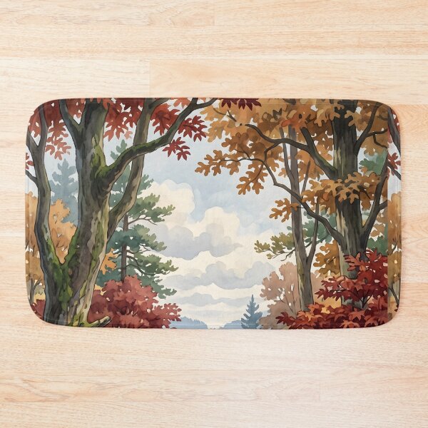 Item preview, 80s Retro Anime Forest Landscape | Autumn, Fall designed and sold by Animania-AnimeS.
