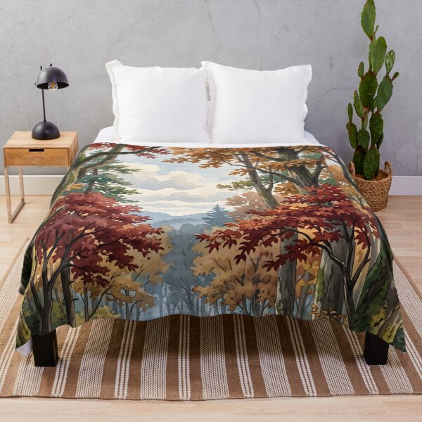 Item preview, 80s Retro Anime Forest Landscape | Autumn, Fall designed and sold by Animania-AnimeS.