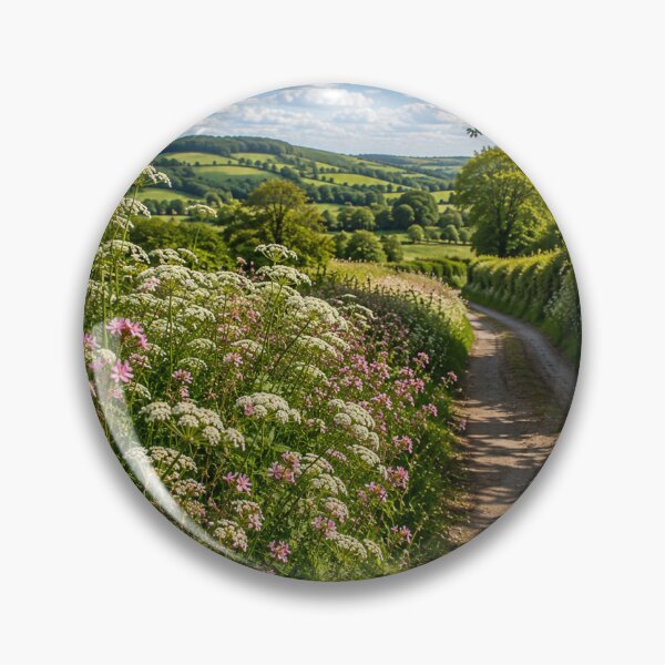 Item preview, Pink Clover Wildflower Meadow Across Rolling Surrey Hills designed and sold by ThatSurreyLife.