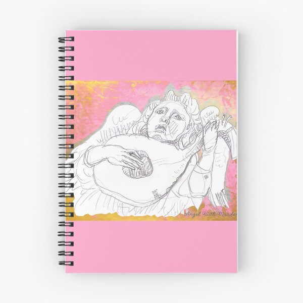 Item preview, Musical Angel with Mandolin (Original Crayon Drawing by ACCI) designed and sold by VanyssaGraphics.