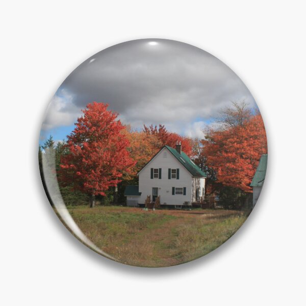 Item preview, Country home and barns in the fall colorful trees designed and sold by naturematters.