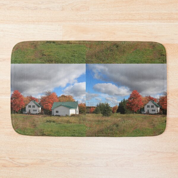 Item preview, Country home and barns in the fall colorful trees designed and sold by naturematters.