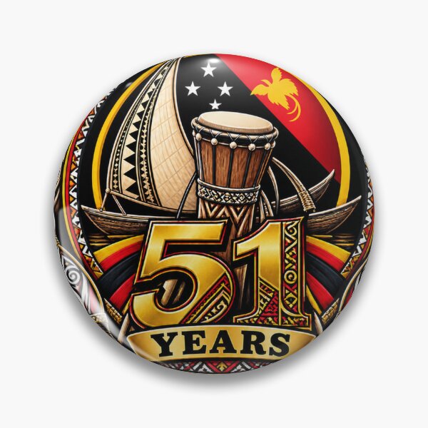 Item preview, Papua New Guinea 51 Years Independence Emblem — PNG Heritage designed and sold by DiiStyle.