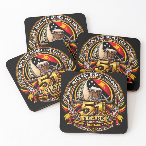 Item preview, Papua New Guinea 51 Years Independence Emblem — PNG Heritage designed and sold by DiiStyle.