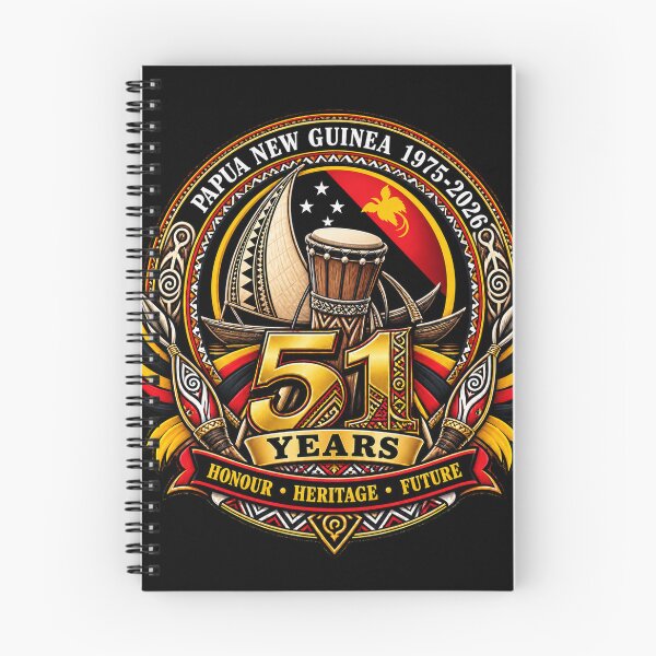 Item preview, Papua New Guinea 51 Years Independence Emblem — PNG Heritage designed and sold by DiiStyle.