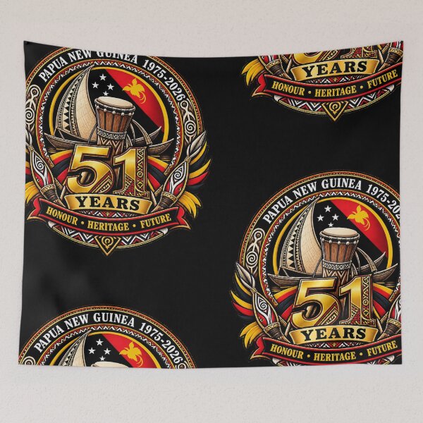 Item preview, Papua New Guinea 51 Years Independence Emblem — PNG Heritage designed and sold by DiiStyle.
