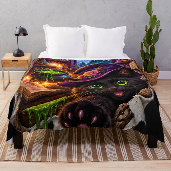 Item preview, 3D Witchy Black Cat Magic Portal designed and sold by AI-Only Creations.