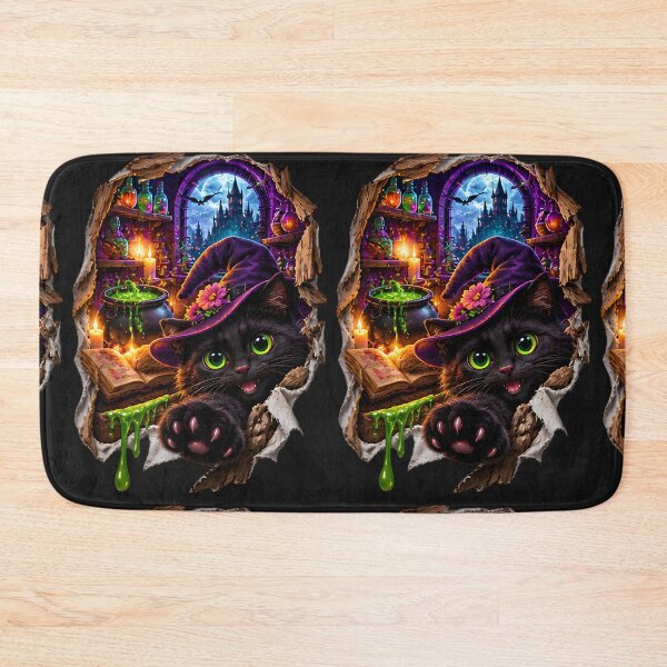 Item preview, 3D Witchy Black Cat Magic Portal designed and sold by AI-Only Creations.