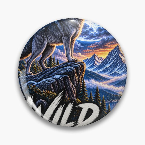 Item preview, Wild Spirit Wolf Mountain Moon Wilderness designed and sold by Print Print On.