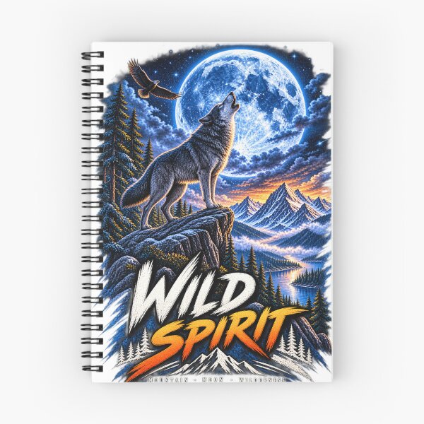 Item preview, Wild Spirit Wolf Mountain Moon Wilderness designed and sold by Print Print On.