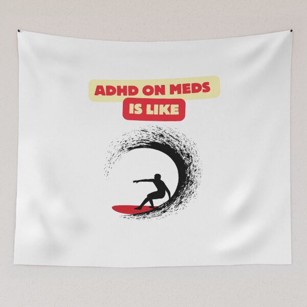 Item preview, ADHD on meds is like surfing. designed and sold by Neurospicy Trolls.