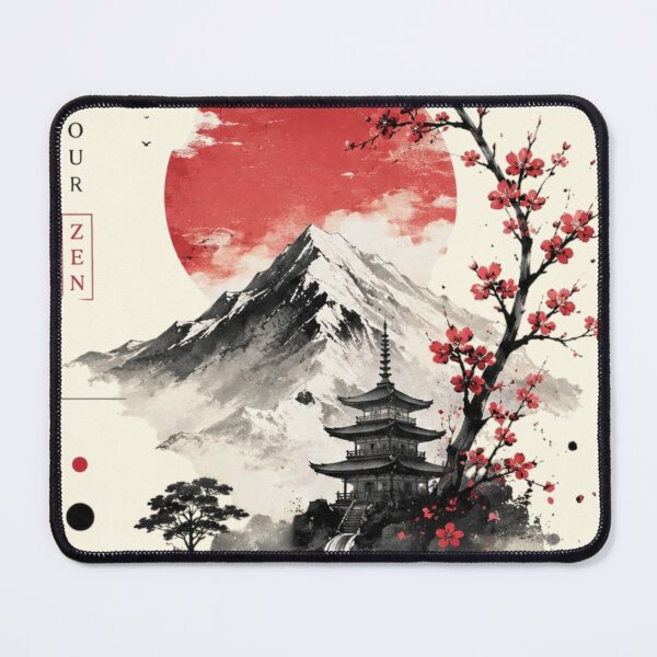 Item preview, Find Your Zen – Japanese Mountain Sakura Landscape designed and sold by LunaVales.