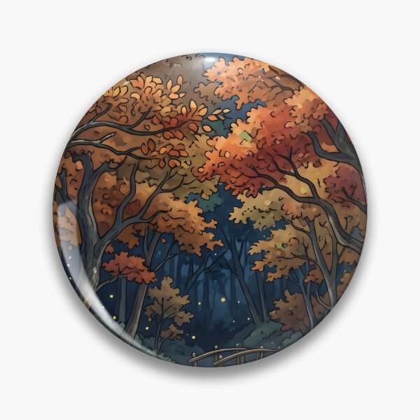 Item preview, 80s Retro Anime Forest Landscape | Autumn, Fall designed and sold by Animania-AnimeS.