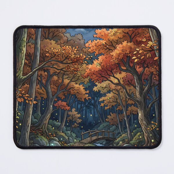 Item preview, 80s Retro Anime Forest Landscape | Autumn, Fall designed and sold by Animania-AnimeS.