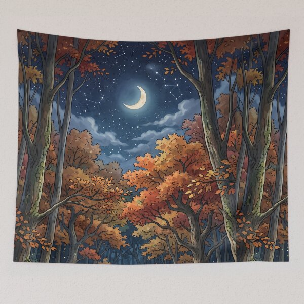 Item preview, 80s Retro Anime Forest Landscape | Autumn, Fall designed and sold by Animania-AnimeS.