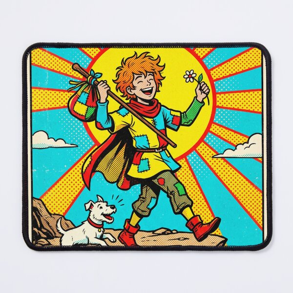 Item preview, 0 The Fool Tarot Card Retro Pop Art Comic Style designed and sold by Ada’s Mystic Atelier .