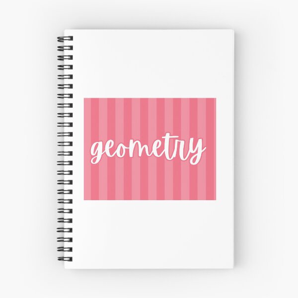 Item preview, geometry folder label salmon stripe designed and sold by pinkandpreppyschoolsupplies.